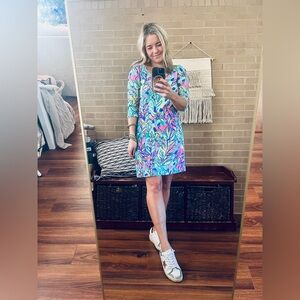 Lilly Pulitzer Vibrant Blue and Pink Dress